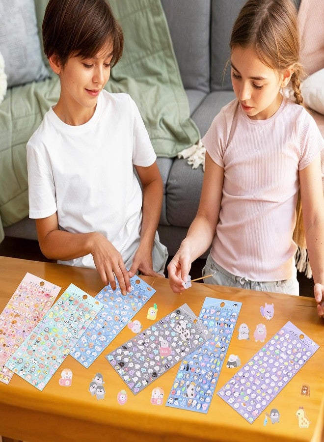 ElevateTech 3D Stickers for Kids Cute Mini Puffy Cartoon Animal Removable Stickers Set Including Hamster Penguins Puppy Tit Handmade Decoration Suitable Boys Girls Rewards Party Gifts 6 Sheets - Image 4